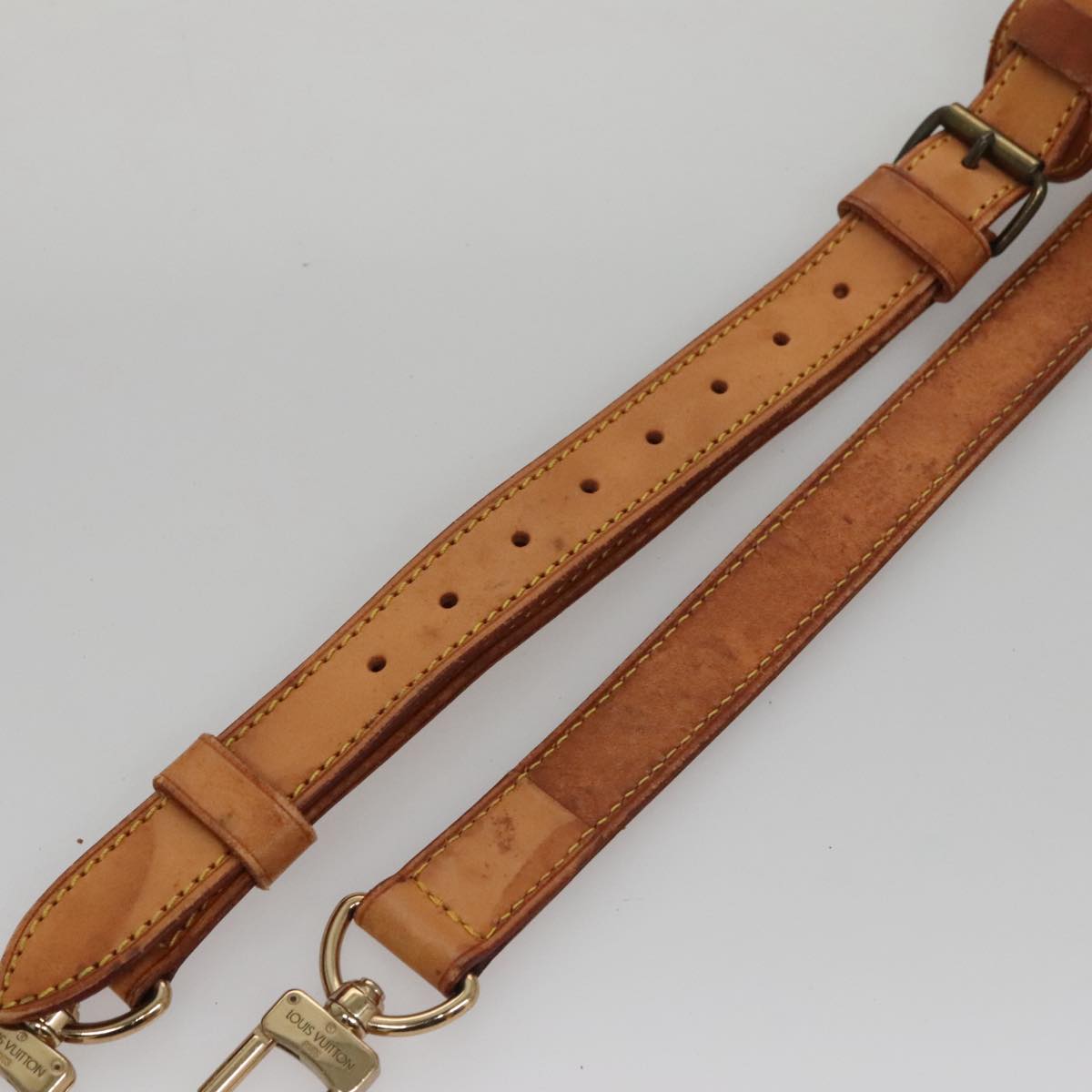 Louis Vuitton Shoulder Strap Beige Leather Bag Jewelry (Pre-Owned)