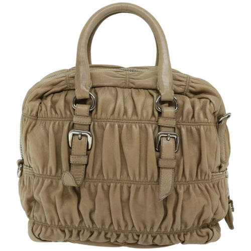 Prada Beige Leather Handbag (Pre-Owned)