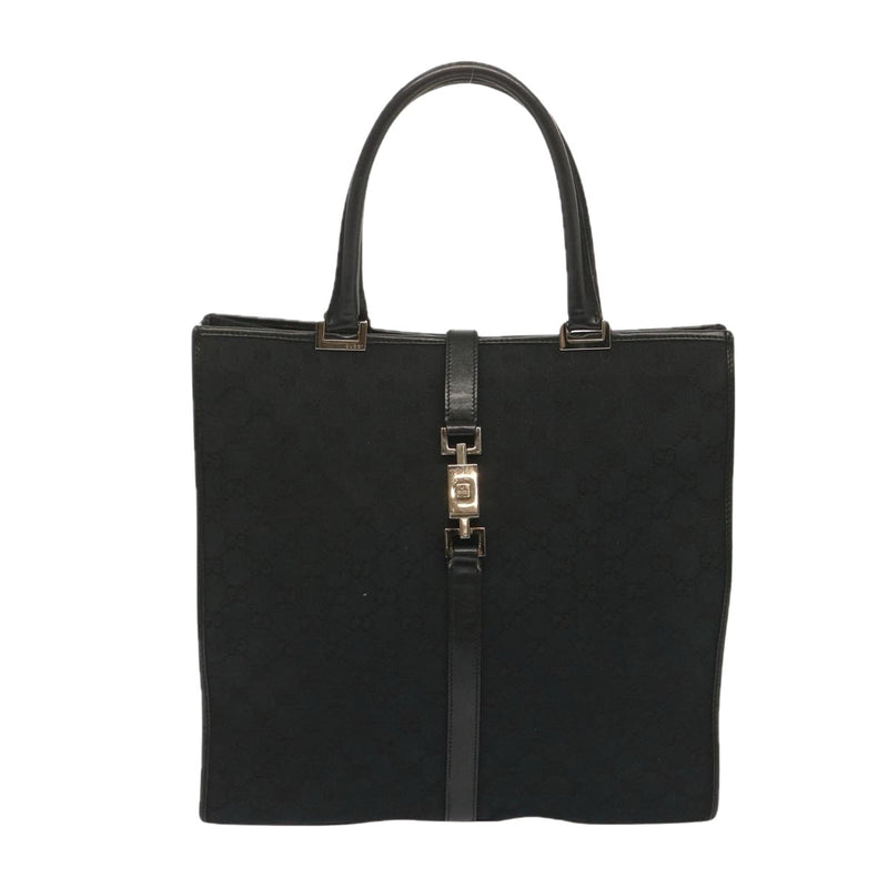 Gucci Jackie Black Canvas Handbag (Pre-Owned)