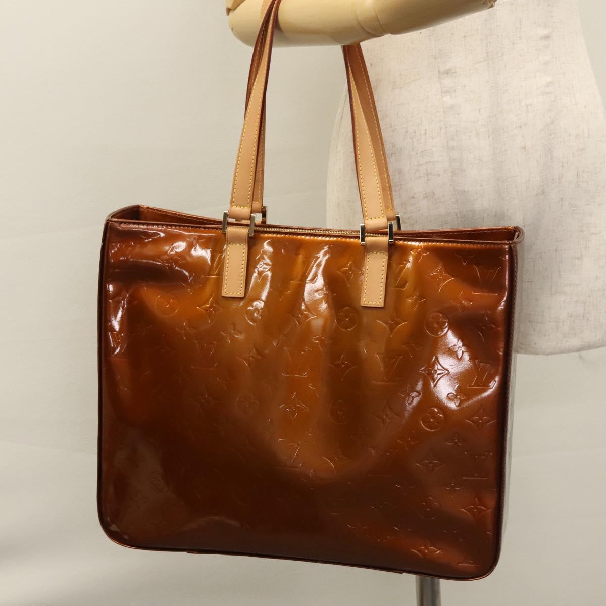Louis Vuitton Columbus Brown Patent Leather Tote Bag (Pre-Owned)