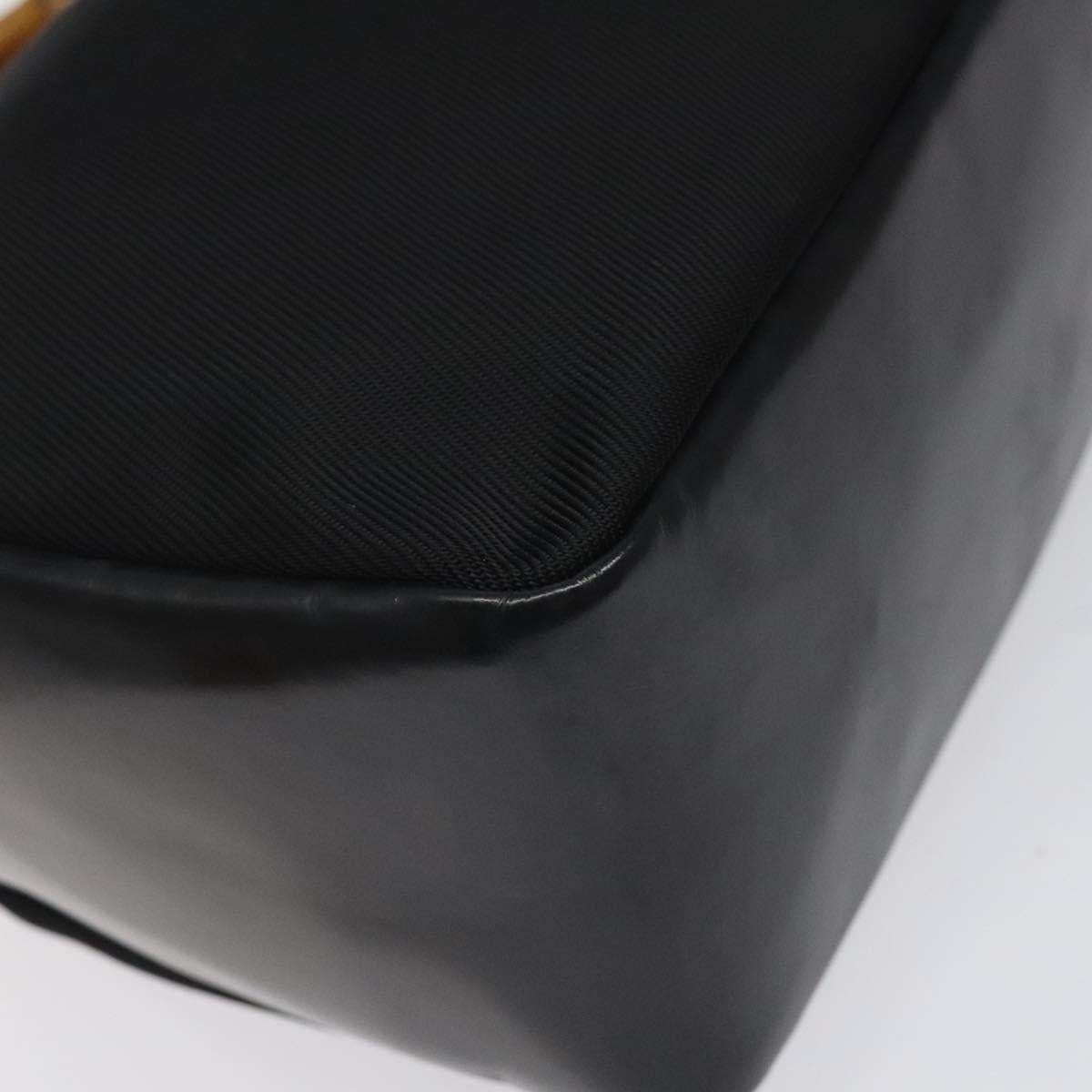Gucci Bamboo Black Synthetic Handbag (Pre-Owned)