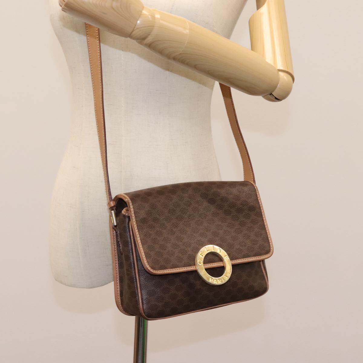 Céline Macadam Brown Canvas Shoulder Bag (Pre-Owned)