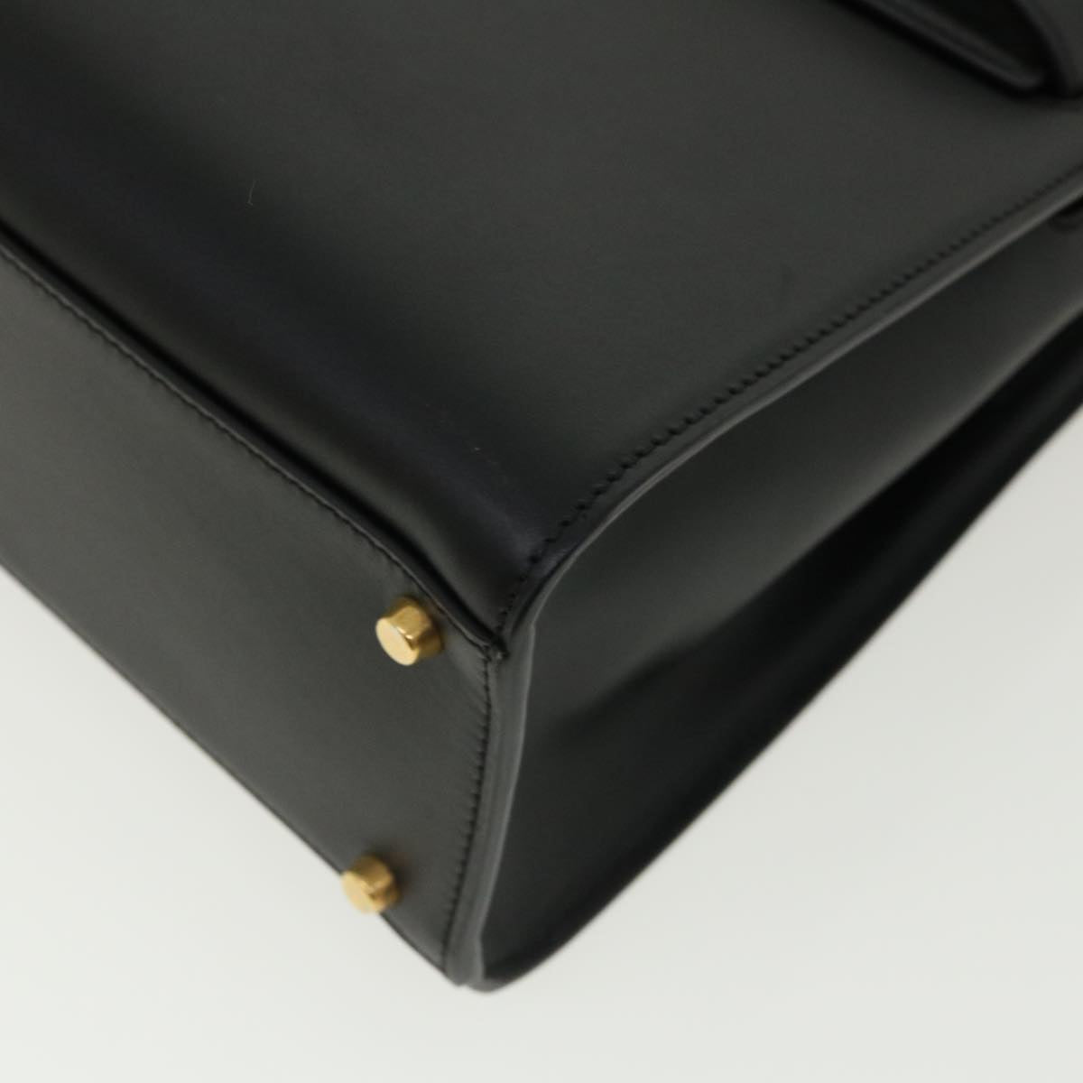Versace Black Leather Handbag (Pre-Owned)