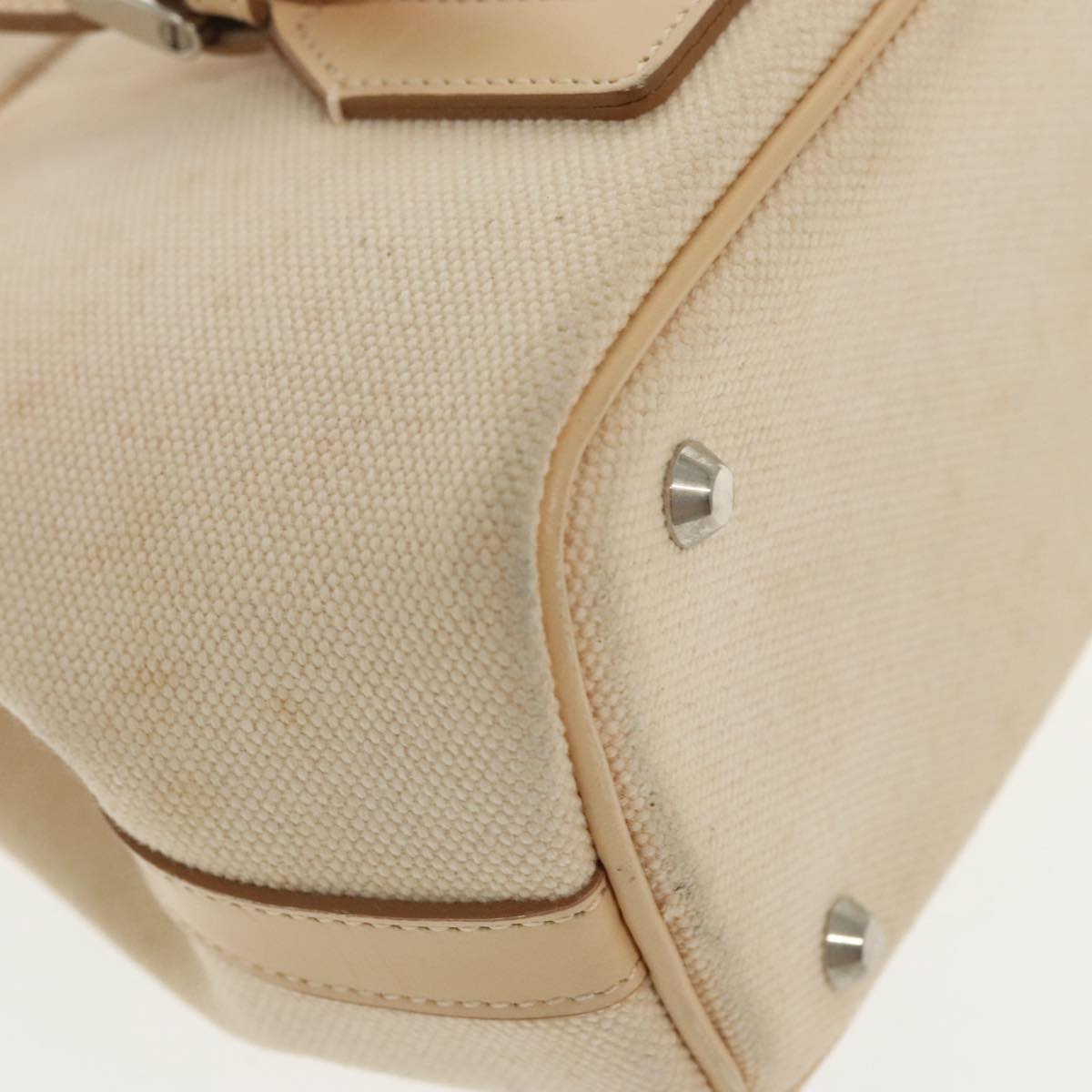Burberry Nova Check Beige Canvas Handbag (Pre-Owned)