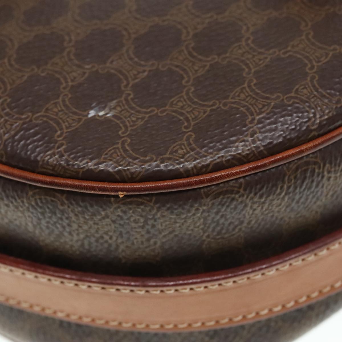 Céline Vintage Brown Canvas Shoulder Bag (Pre-Owned)
