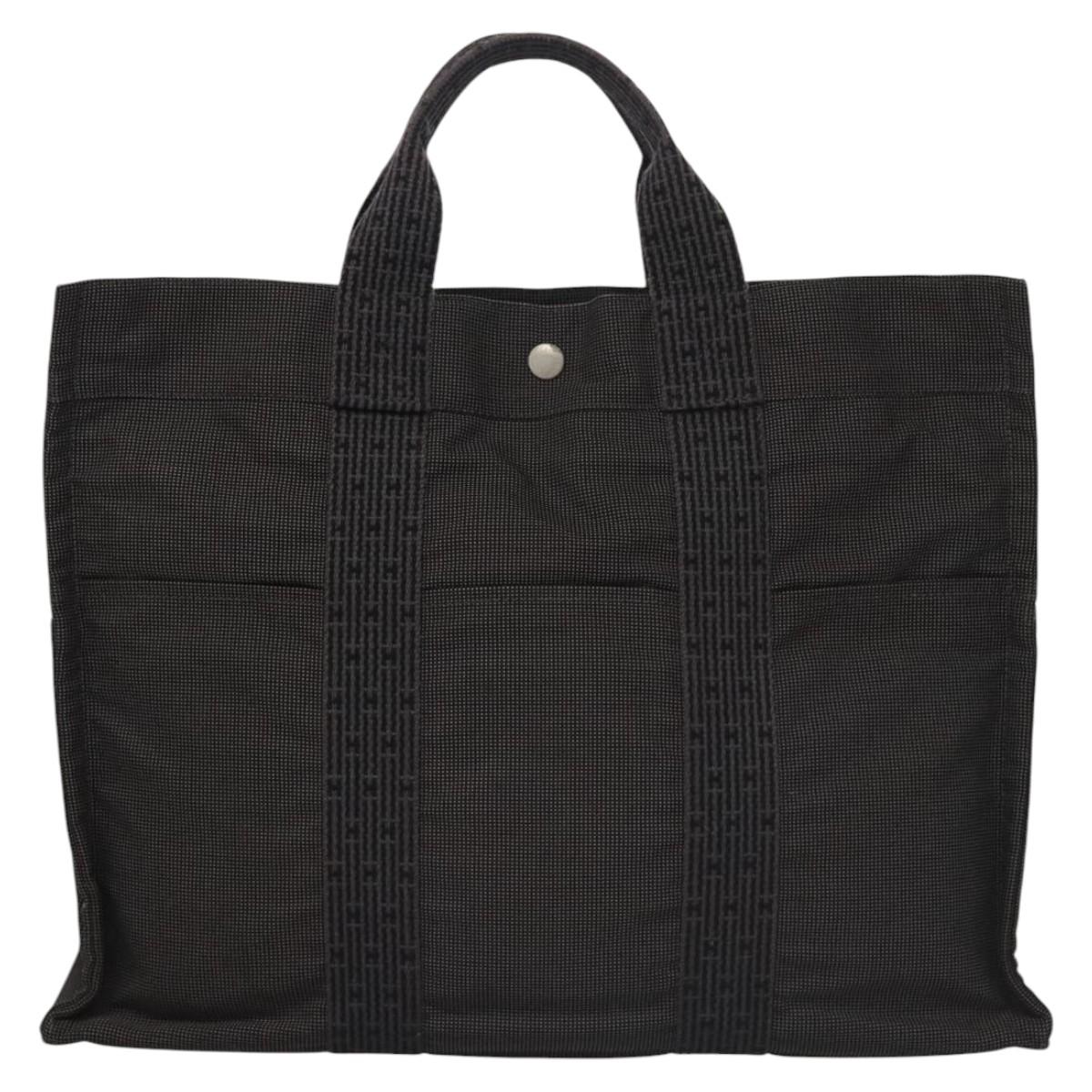 Hermès Herline Grey Canvas Tote Bag (Pre-Owned)