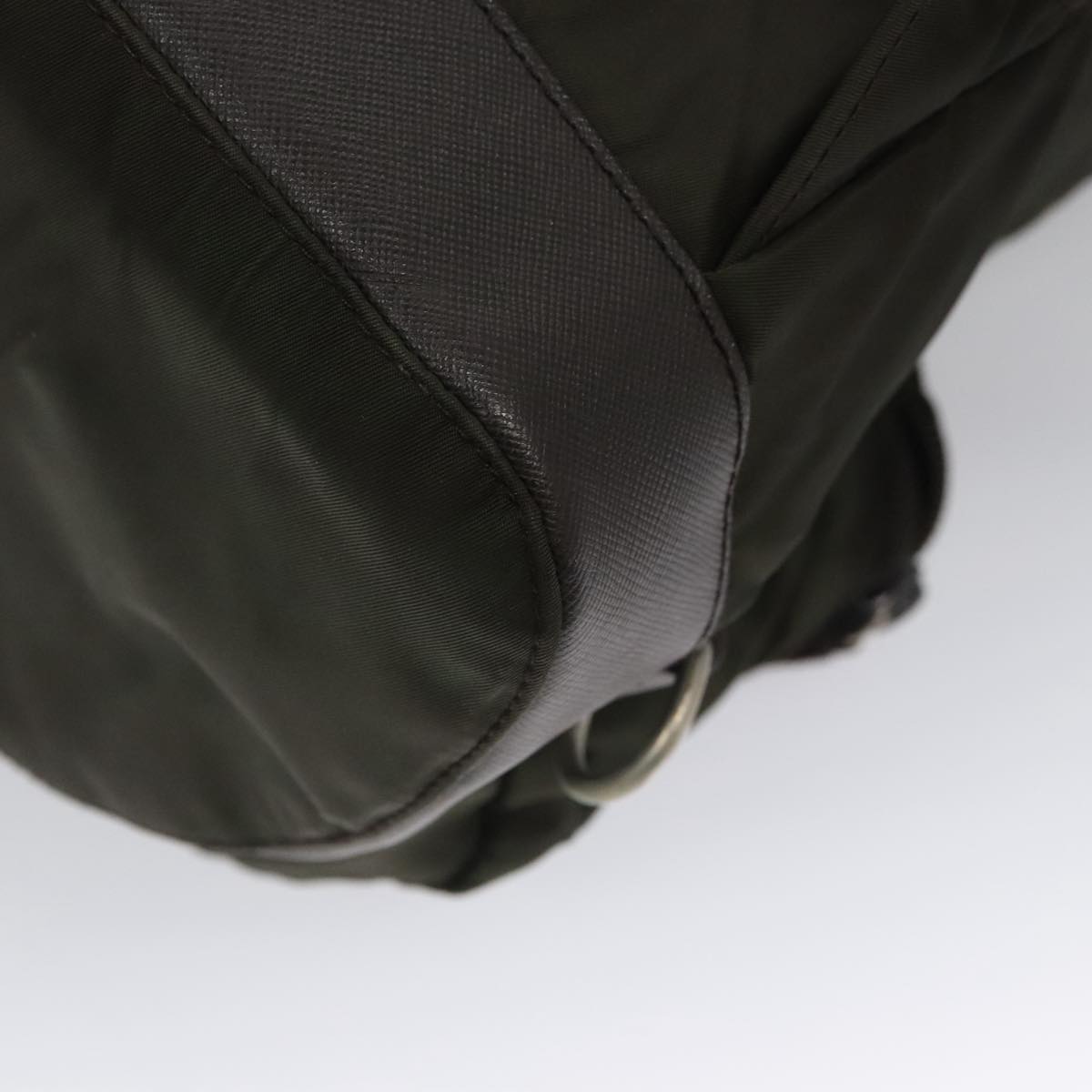 Prada Re-Nylon Khaki Synthetic Backpack Bag (Pre-Owned)