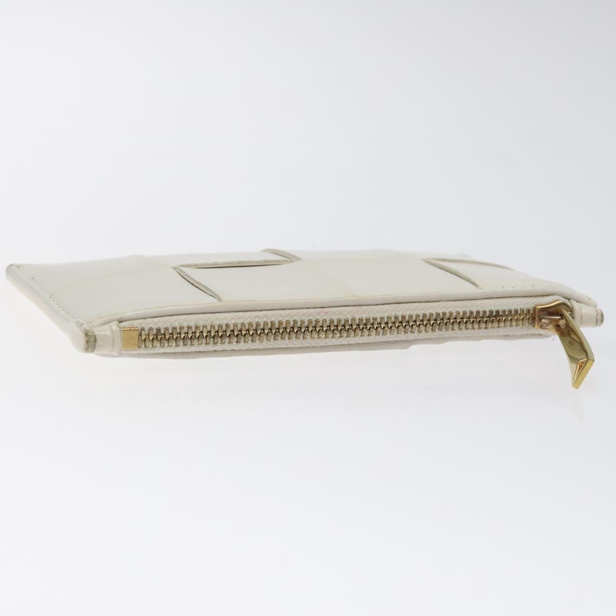 Bottega Veneta Intrecciato White Leather Wallet  (Pre-Owned)