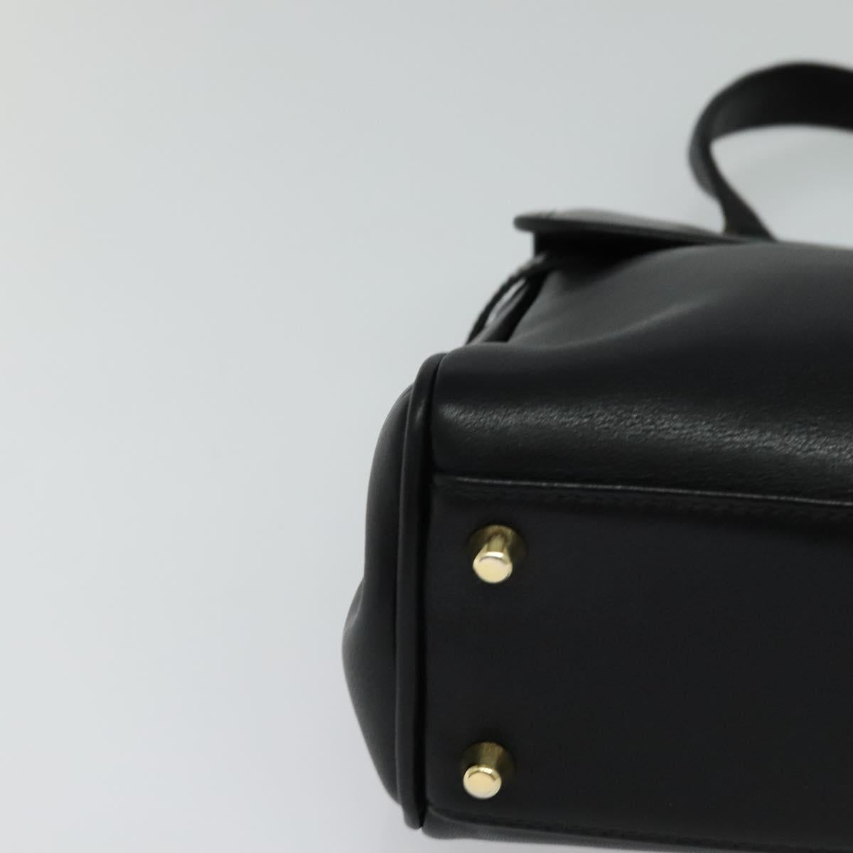 Burberry Black Leather Handbag (Pre-Owned)