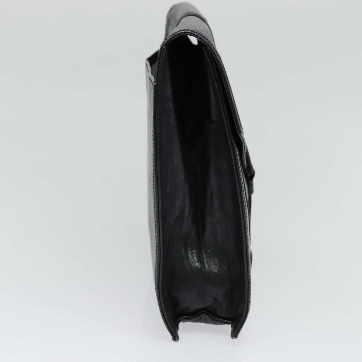 Yves Saint Laurent Black Leather Clutch Bag (Pre-Owned)