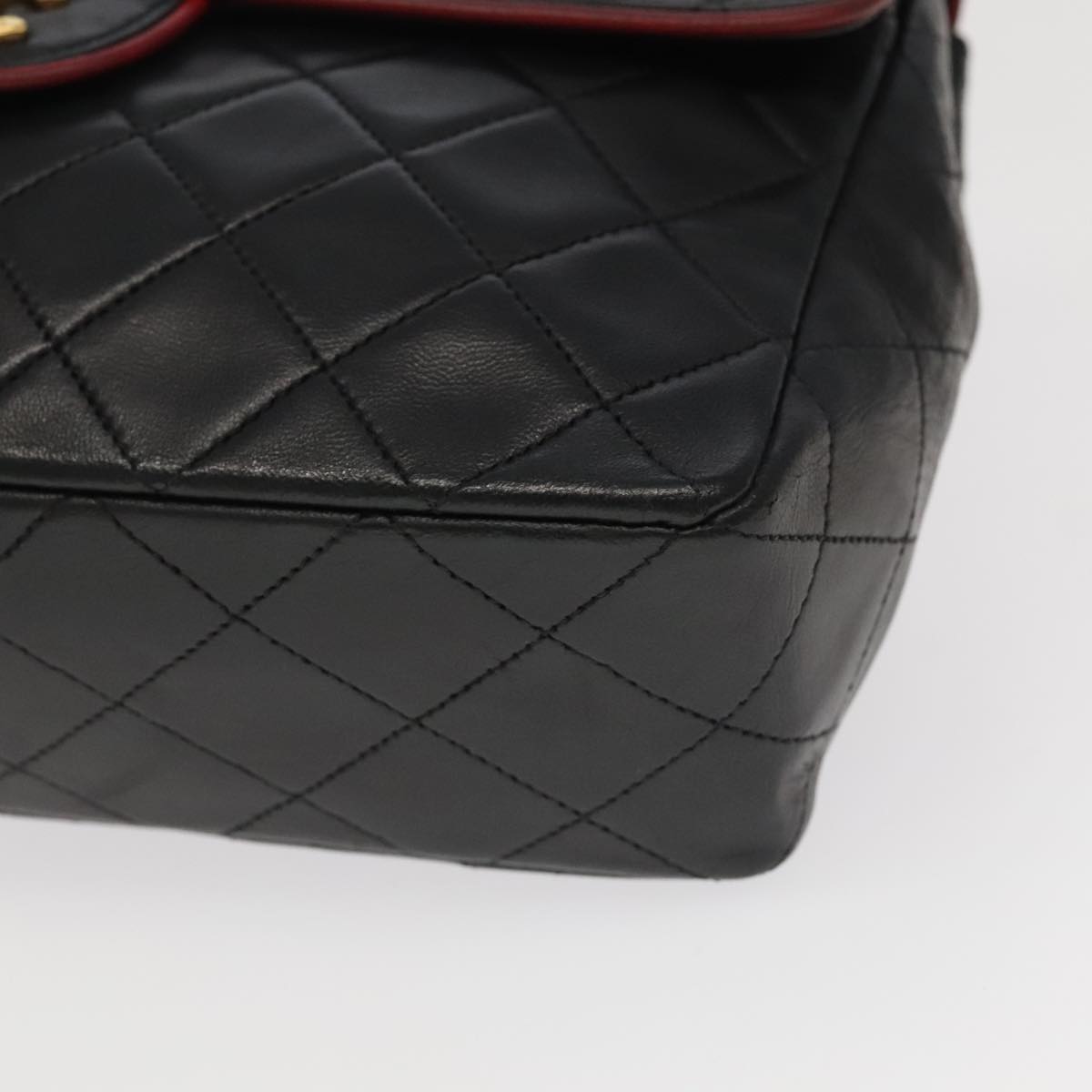 Chanel Coco Mark Black Leather Shoulder Bag (Pre-Owned)