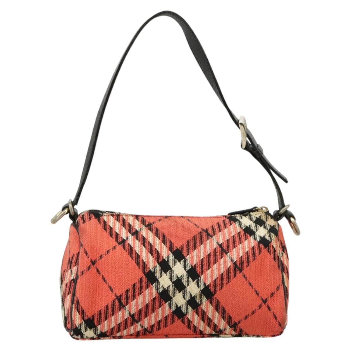 Burberry Nova Check Red Canvas Handbag (Pre-Owned)