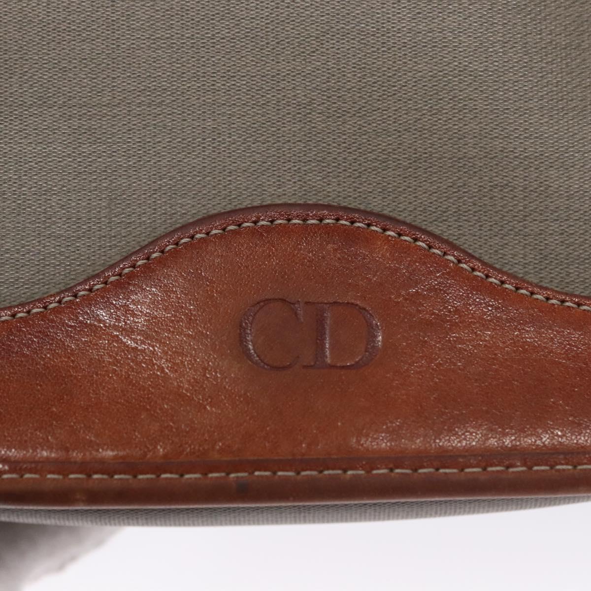 Dior Grey Canvas Shoulder Bag (Pre-Owned)