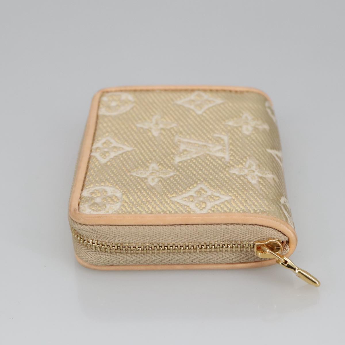 Louis Vuitton Zippy Coin Purse Gold Canvas Wallet  (Pre-Owned)