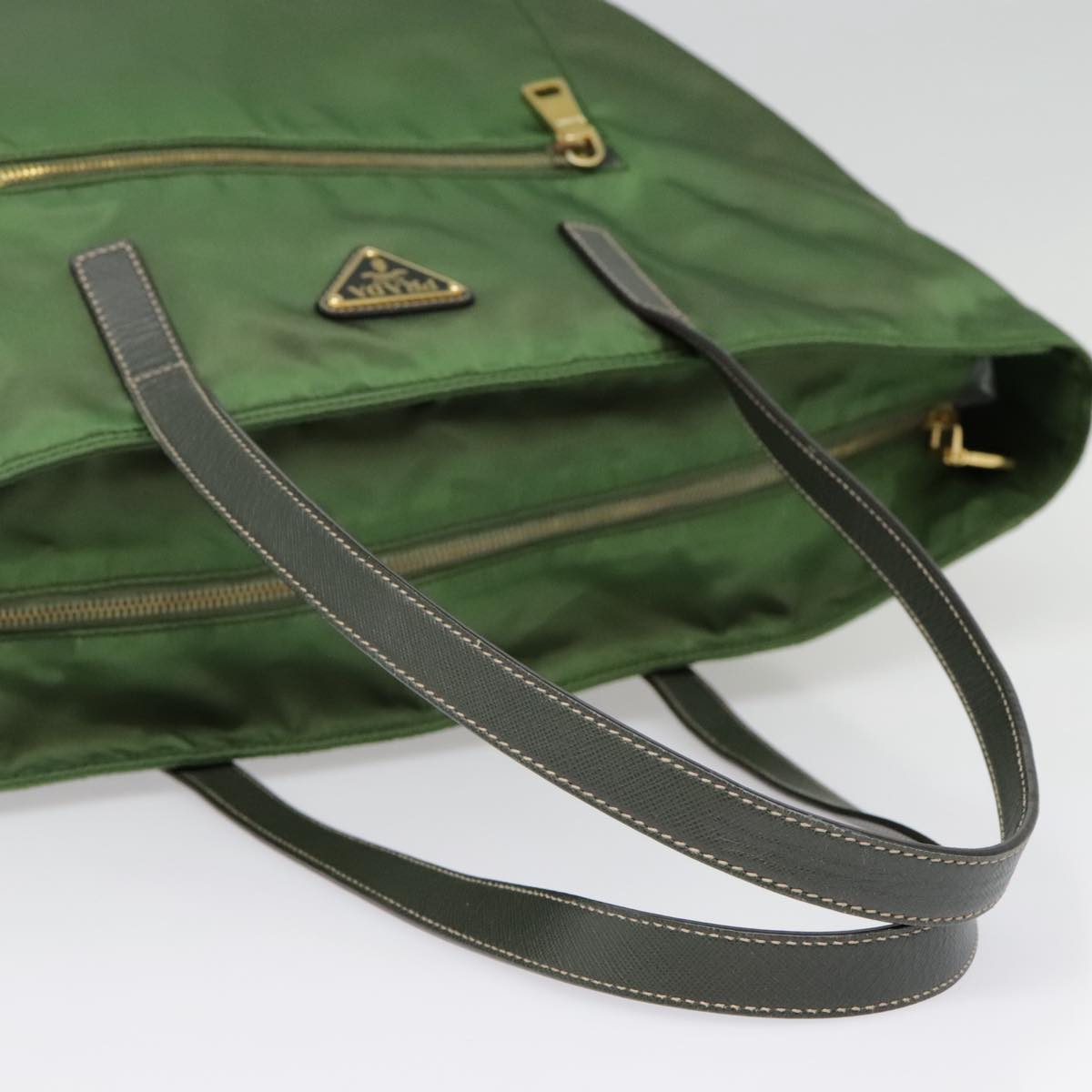 Prada Re-Edition Khaki Synthetic Tote Bag (Pre-Owned)