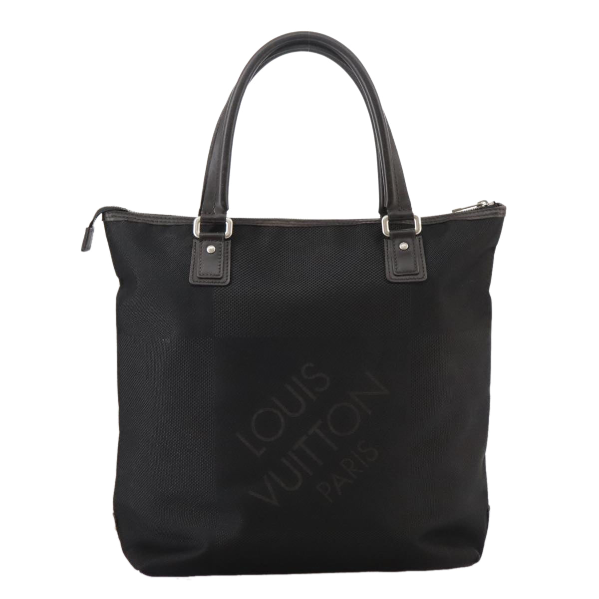 Louis Vuitton Shopping Black Canvas Tote Bag (Pre-Owned)