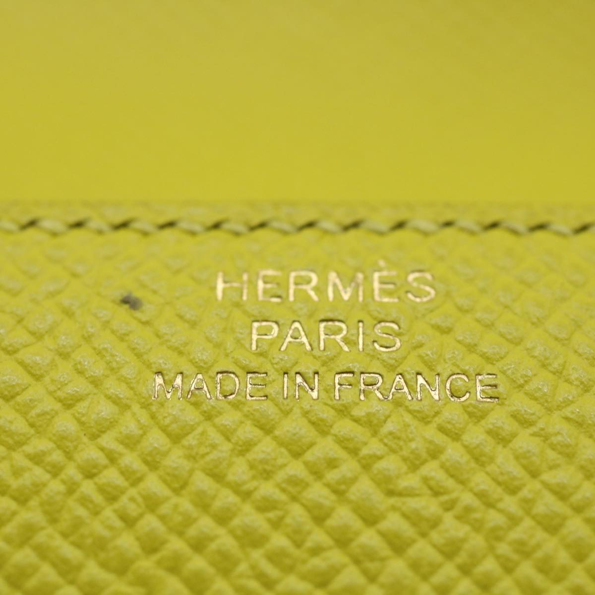 Hermès Clic 12 Yellow Leather Wallet  (Pre-Owned)