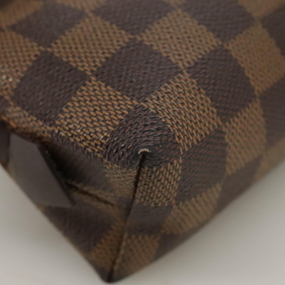Louis Vuitton Trousse A Maquillage Brush Brown Canvas Clutch Bag (Pre-Owned)