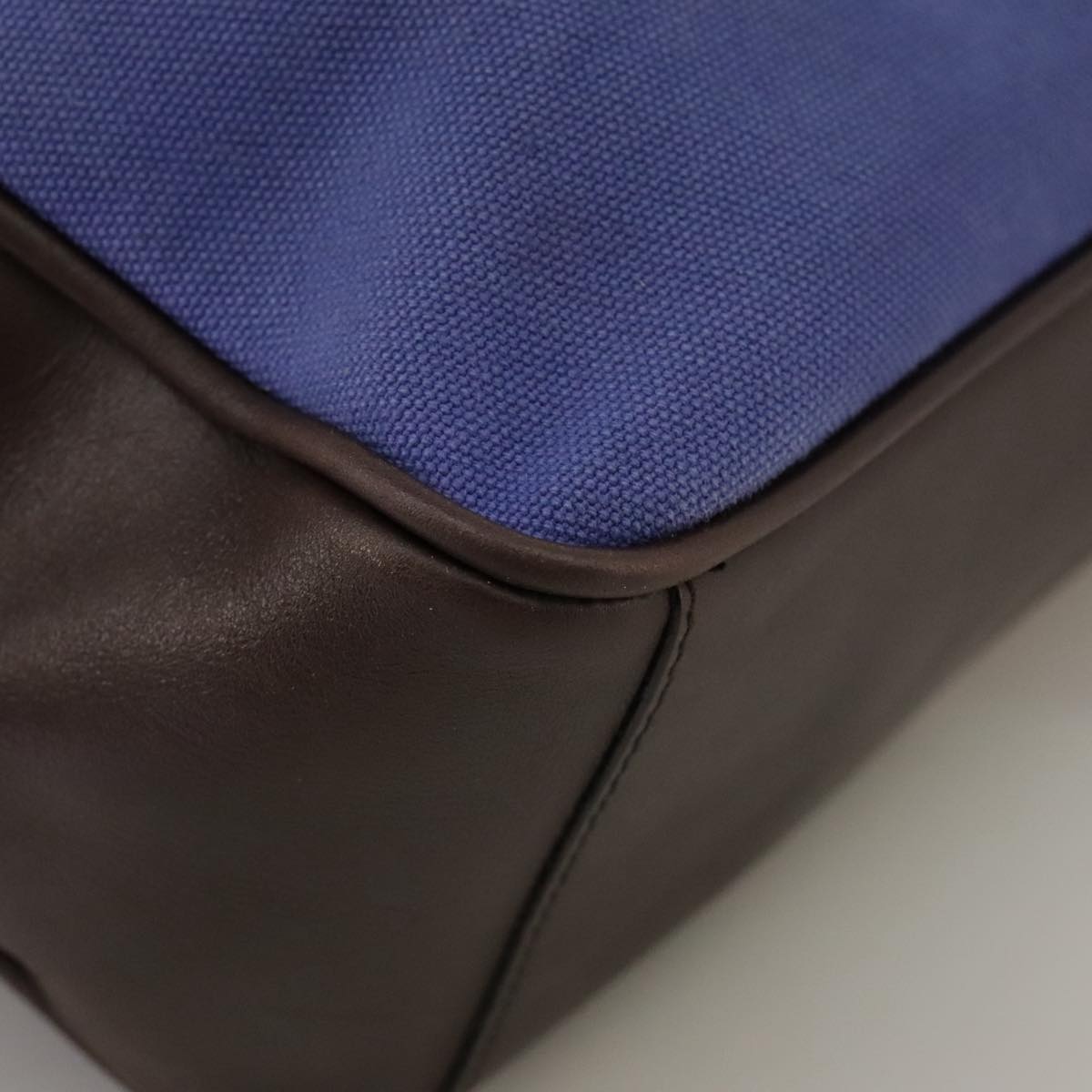 Prada Blue Canvas Shoulder Bag (Pre-Owned)
