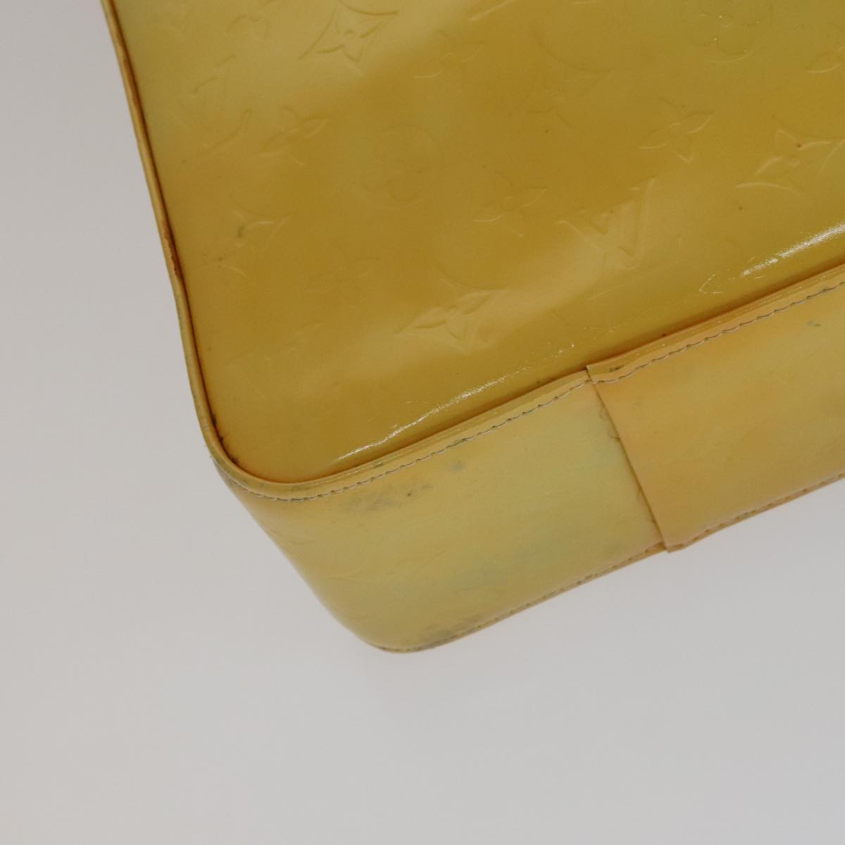 Louis Vuitton Columbus Yellow Patent Leather Tote Bag (Pre-Owned)