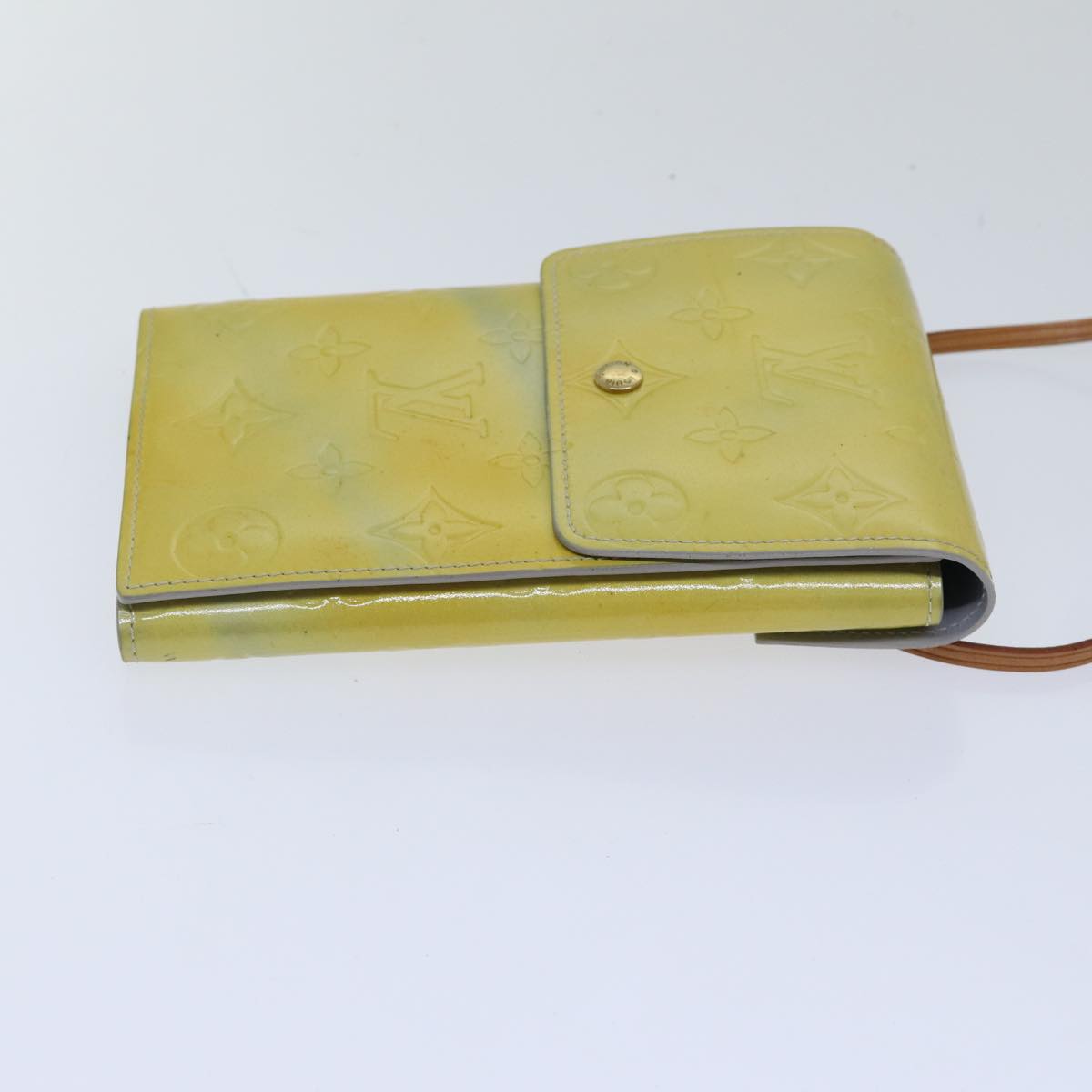 Louis Vuitton Walker Yellow Patent Leather Clutch Bag (Pre-Owned)