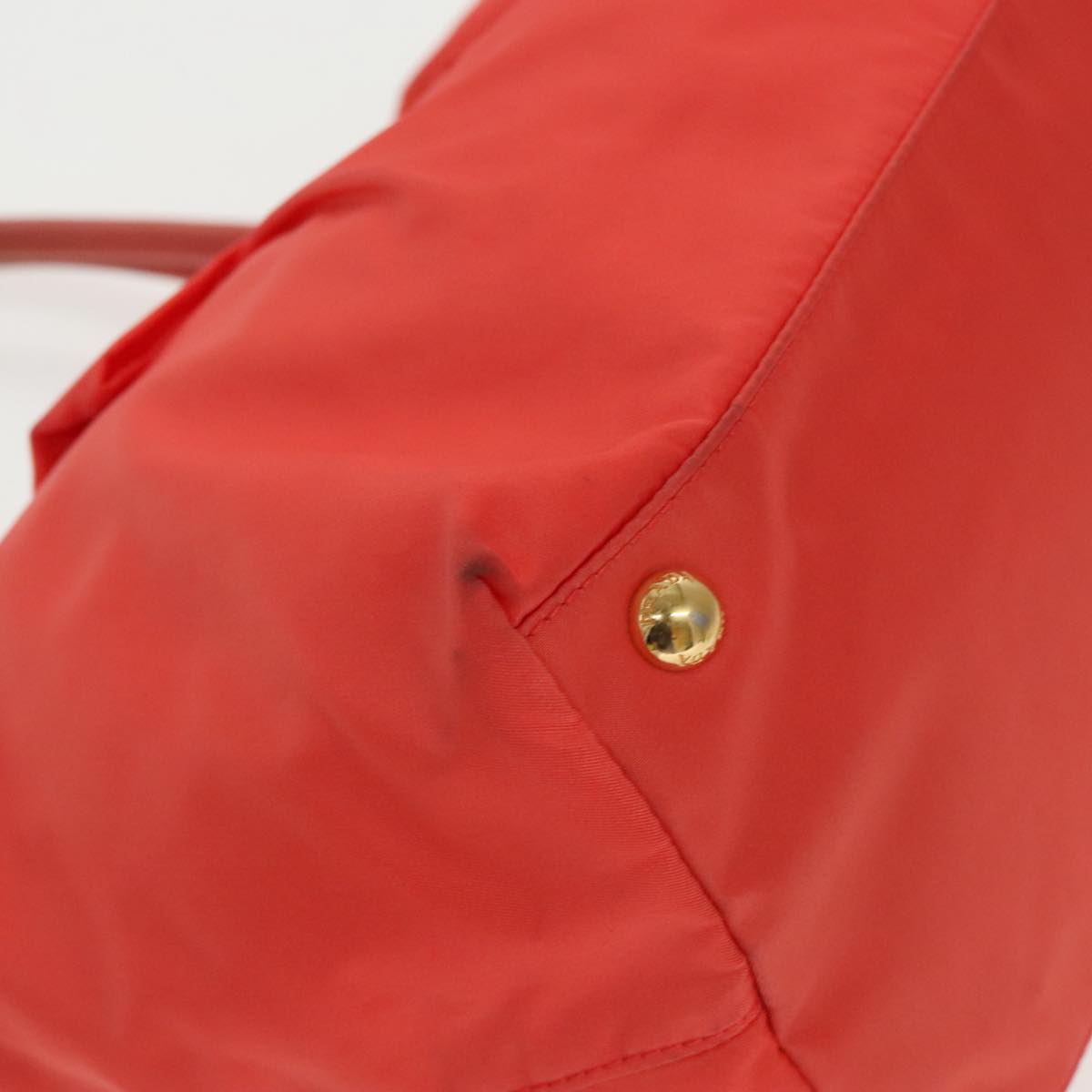 Prada Ribbon Orange Synthetic Handbag (Pre-Owned)