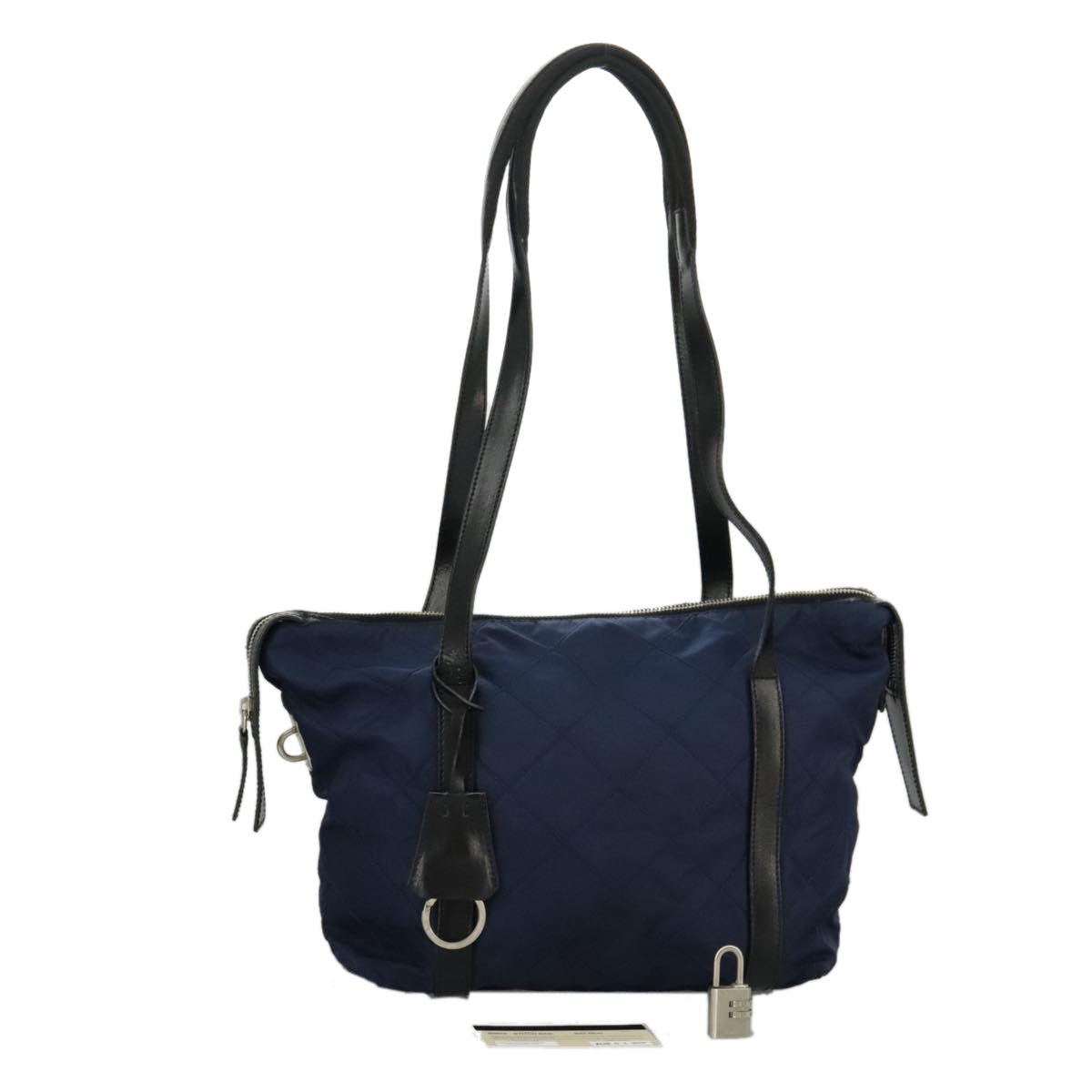 Prada Navy Synthetic Shoulder Bag (Pre-Owned)
