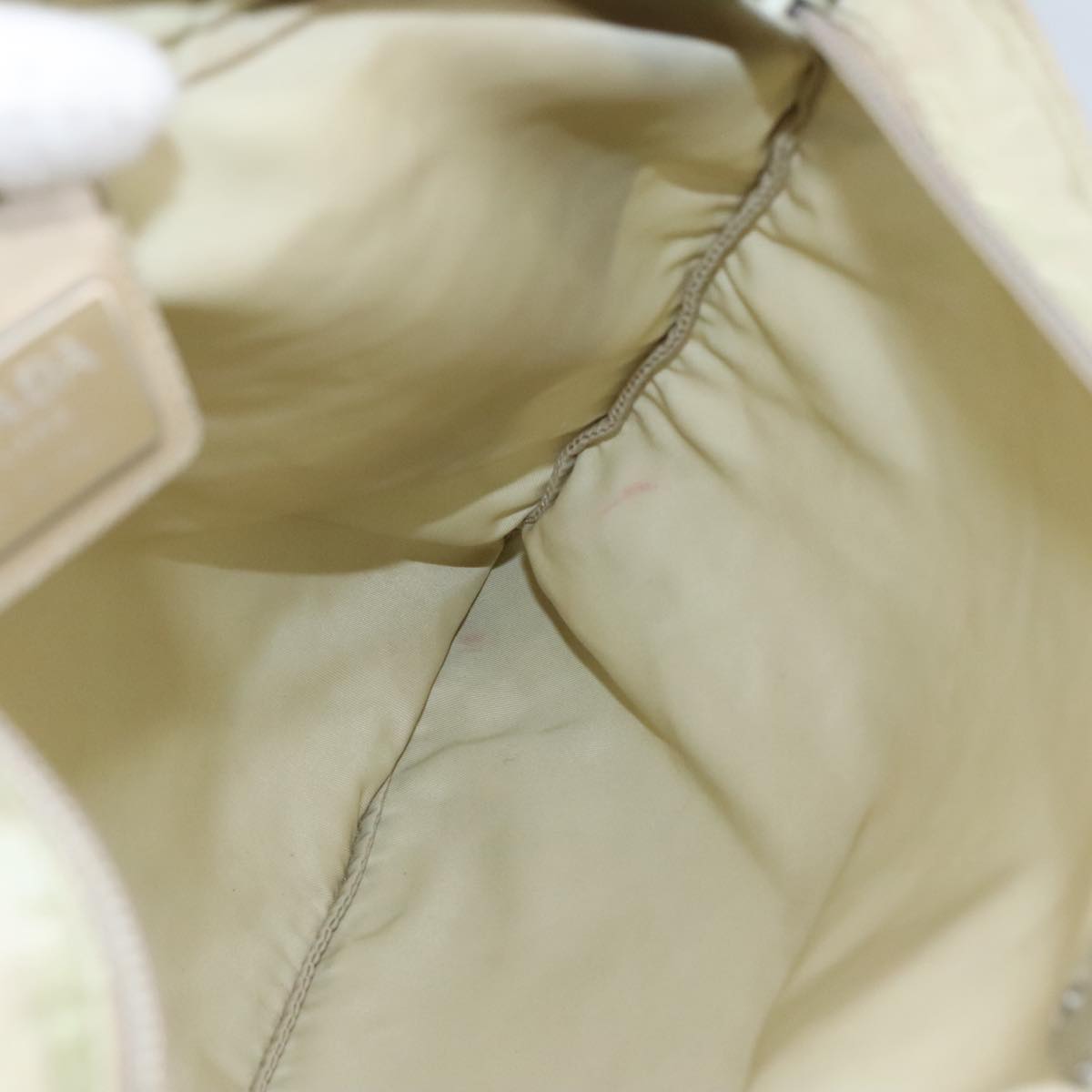 Prada Re-Nylon Beige Synthetic Shoulder Bag (Pre-Owned)