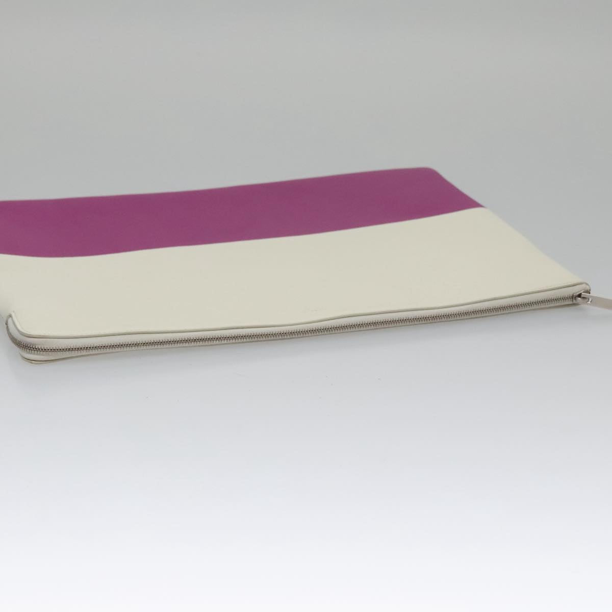 Céline White Leather Clutch Bag (Pre-Owned)