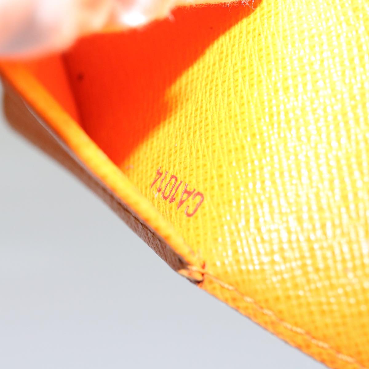 Louis Vuitton Agenda Pm Orange Leather Wallet  (Pre-Owned)