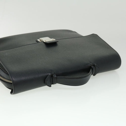 Louis Vuitton Vasili Black Leather Shoulder Bag (Pre-Owned)