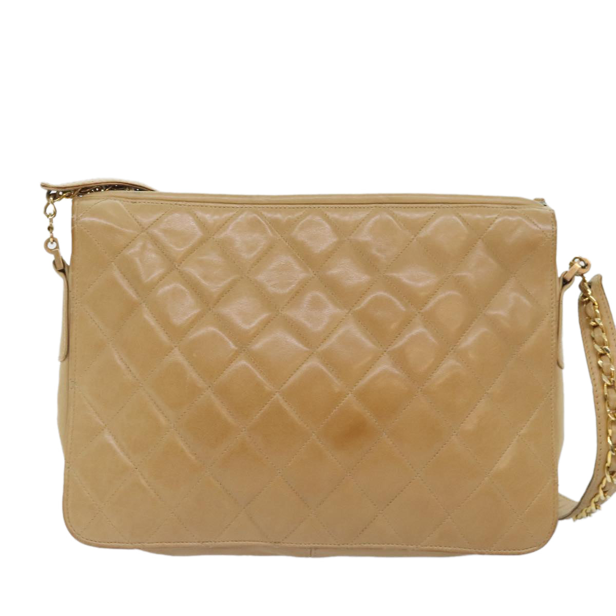 Chanel Camera Beige Leather Shoulder Bag (Pre-Owned)