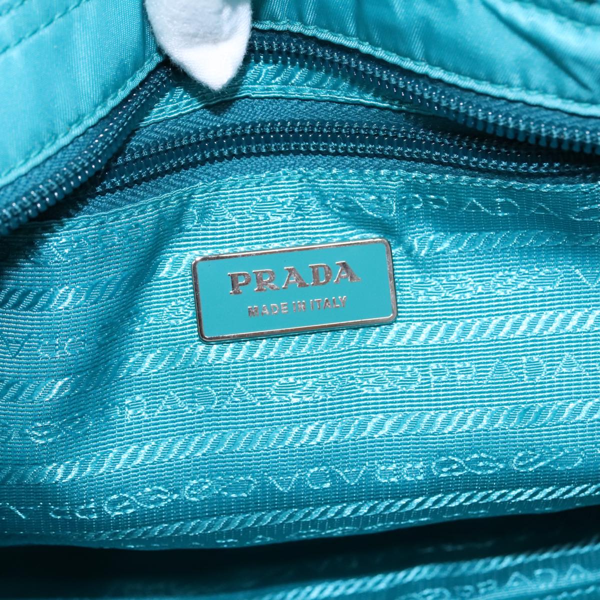 Prada Re-Nylon Turquoise Synthetic Handbag (Pre-Owned)