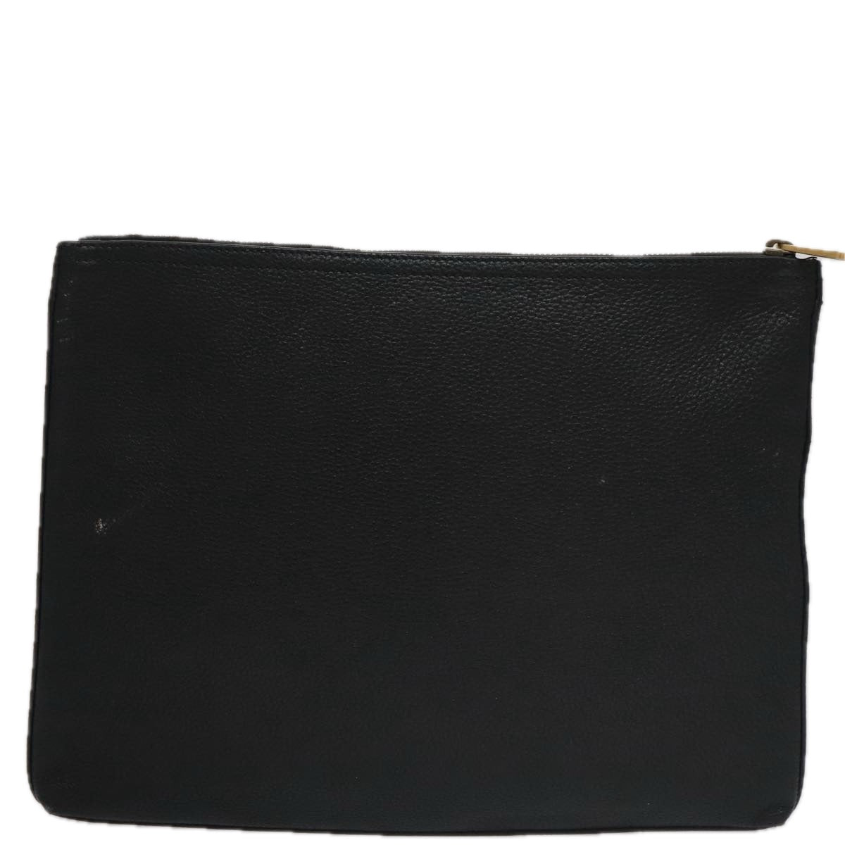Gucci Imprime Black Leather Clutch Bag (Pre-Owned)
