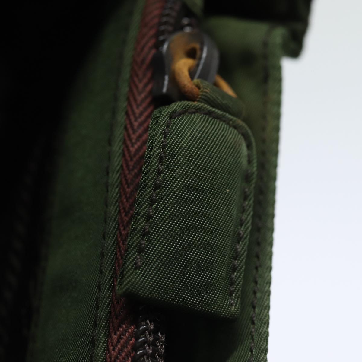 Prada Tessuto Khaki Synthetic Tote Bag (Pre-Owned)