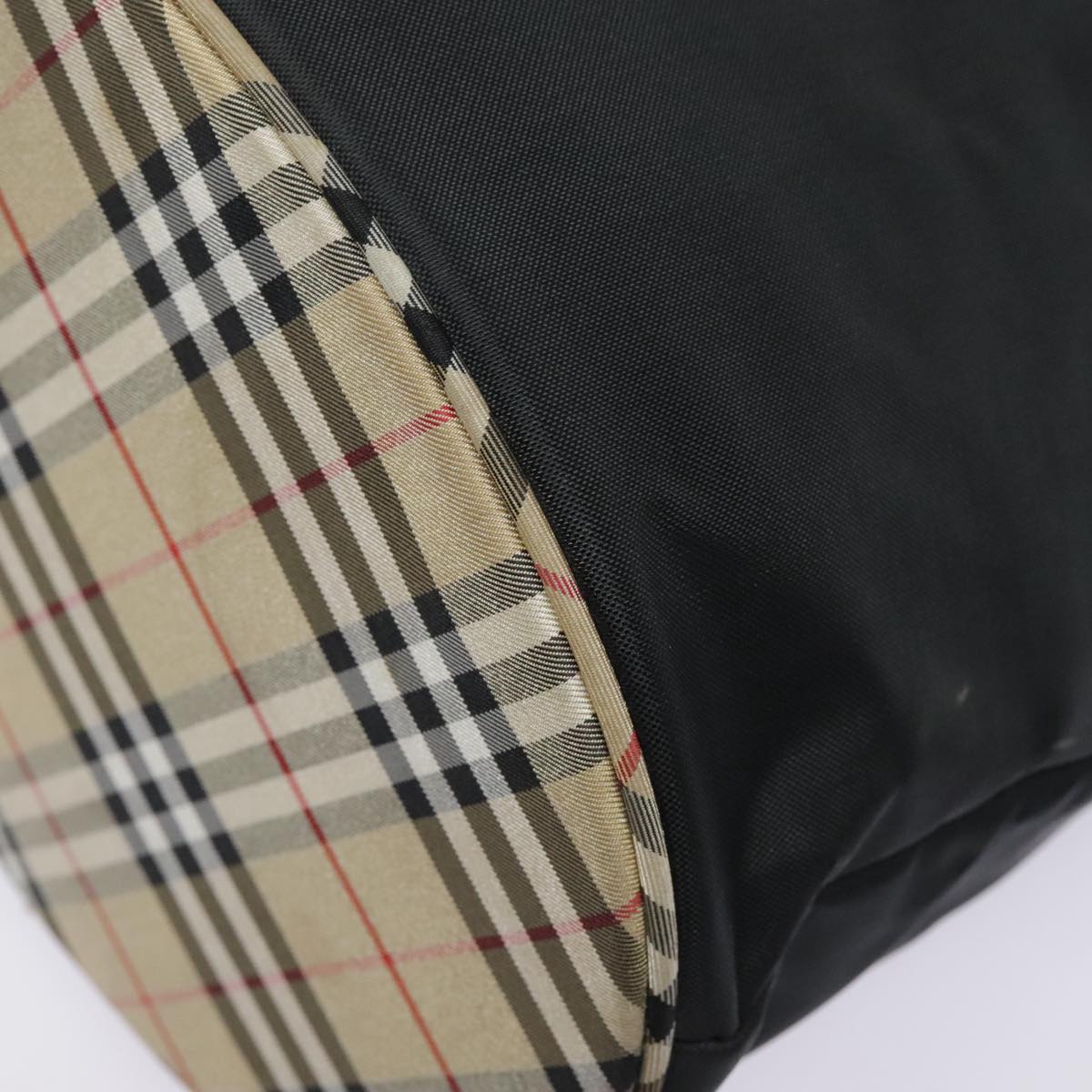 Burberry Nova Check Black Synthetic Tote Bag (Pre-Owned)