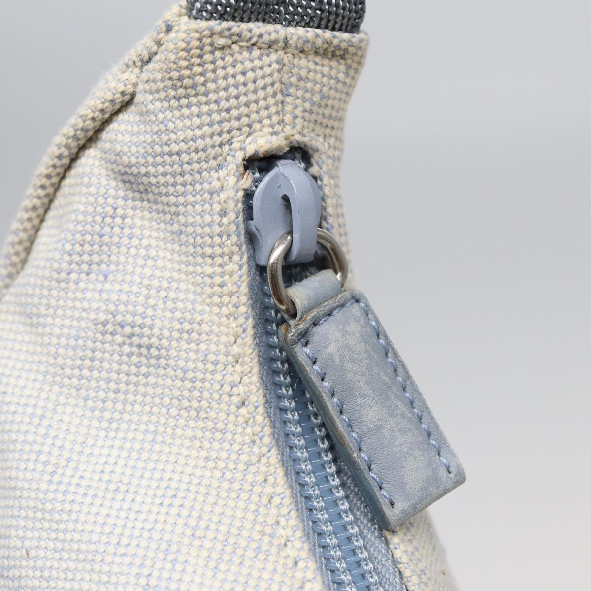 Prada Re-Edition Grey Canvas Clutch Bag (Pre-Owned)