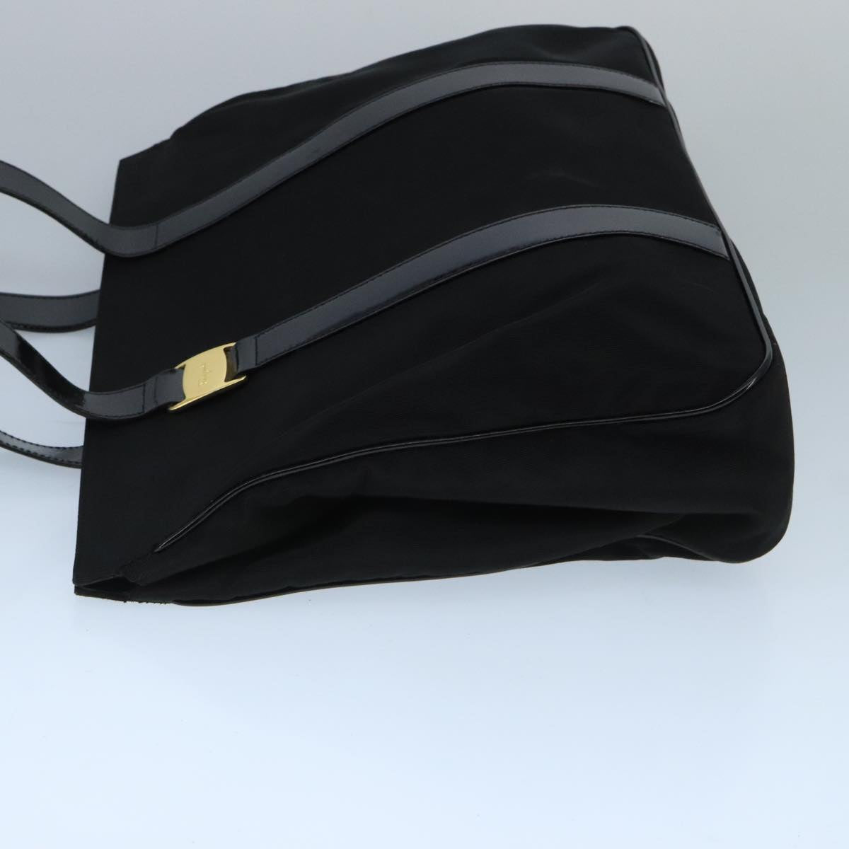 Salvatore Ferragamo Black Canvas Tote Bag (Pre-Owned)