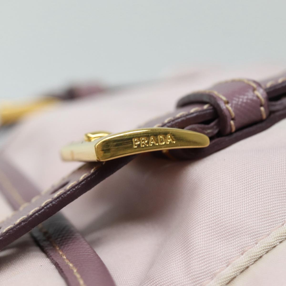 Prada Tessuto Pink Synthetic Shoulder Bag (Pre-Owned)