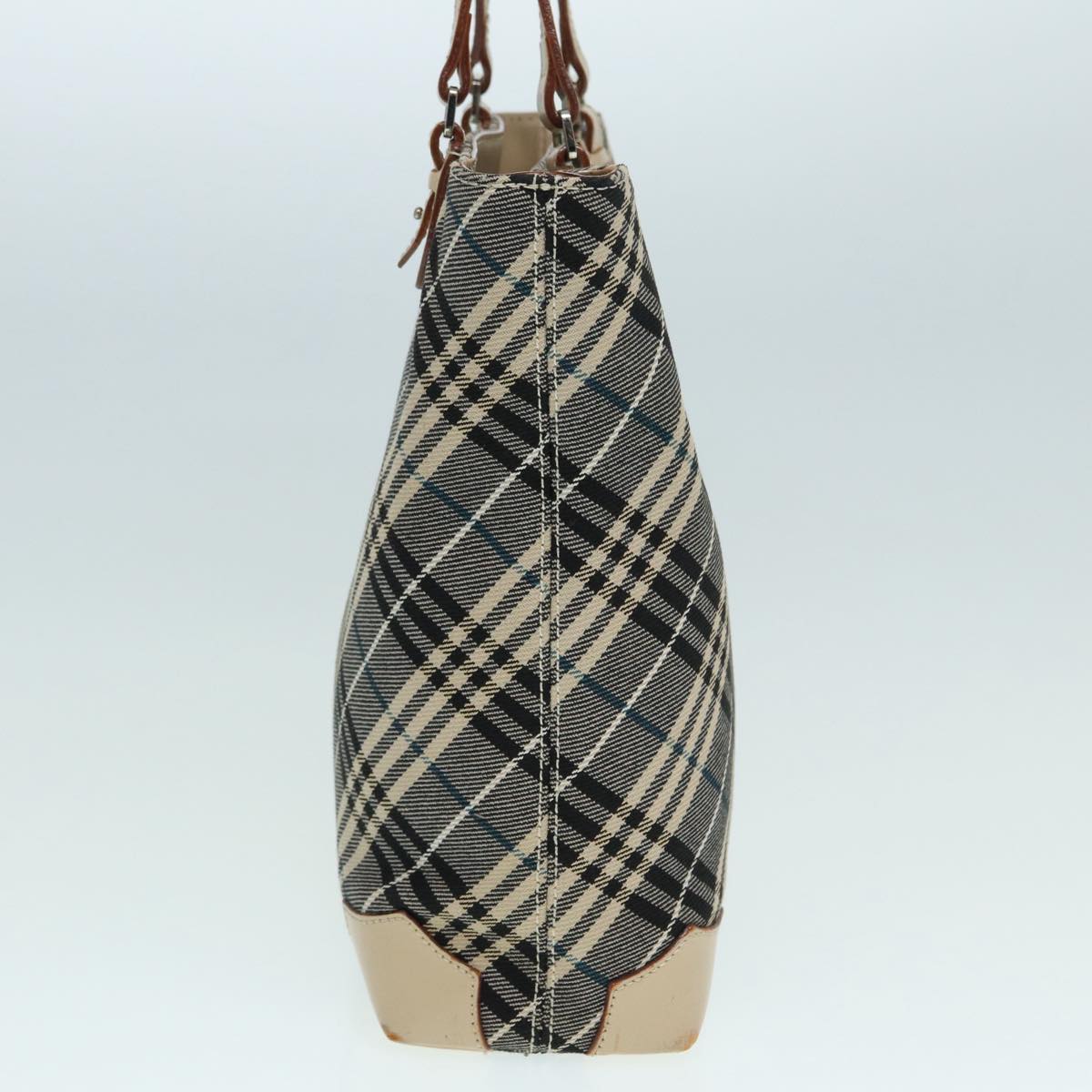 Burberry Nova Check Blue Canvas Tote Bag (Pre-Owned)