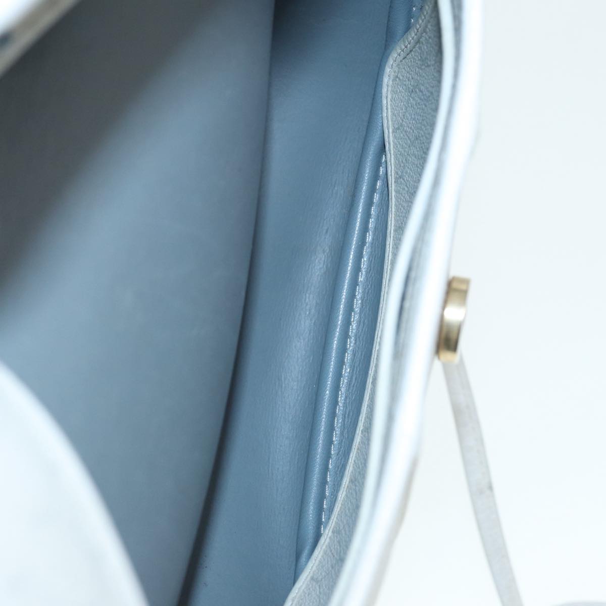 Dior Honeycomb White Canvas Shoulder Bag (Pre-Owned)