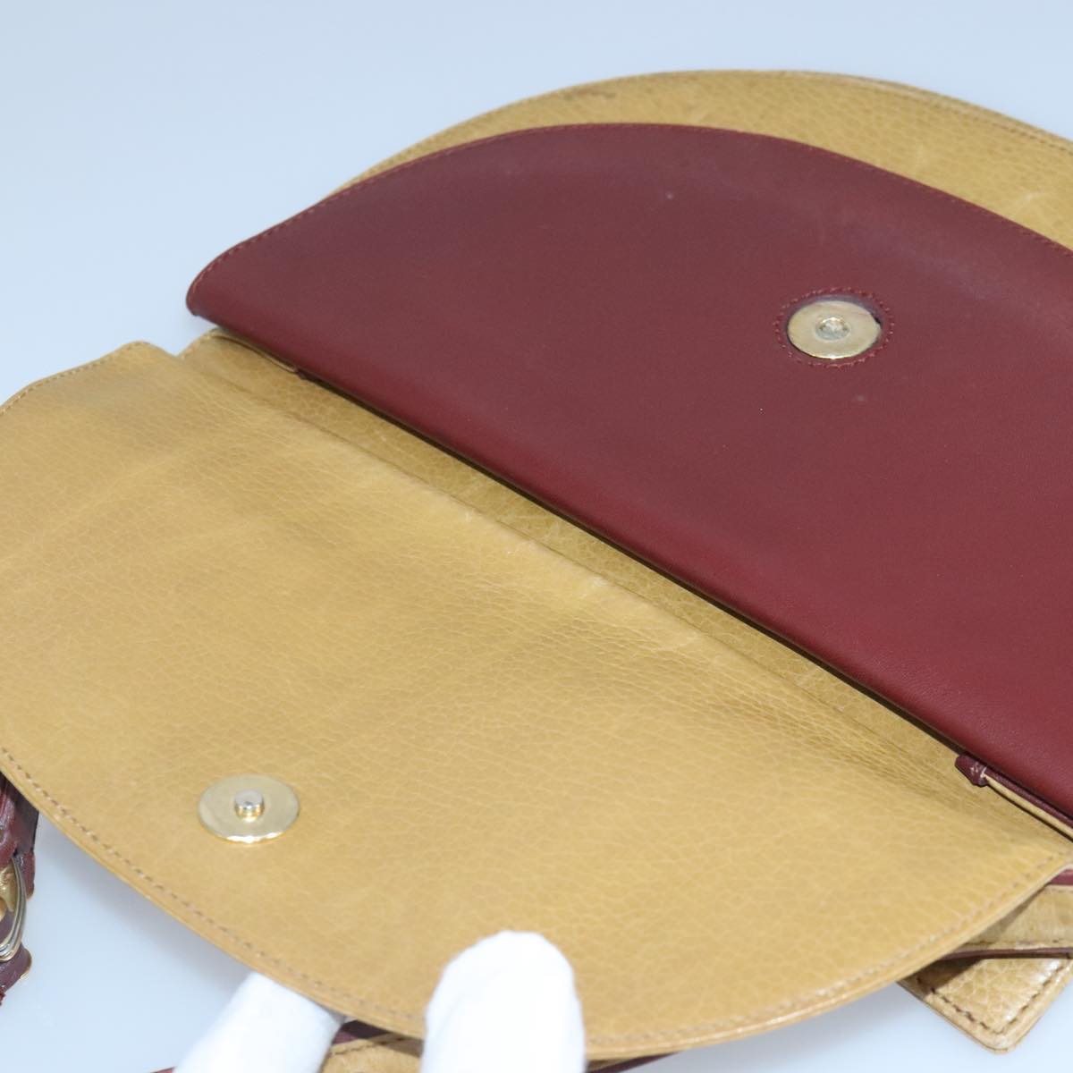 Cartier Must De Cartier Beige Leather Shoulder Bag (Pre-Owned)