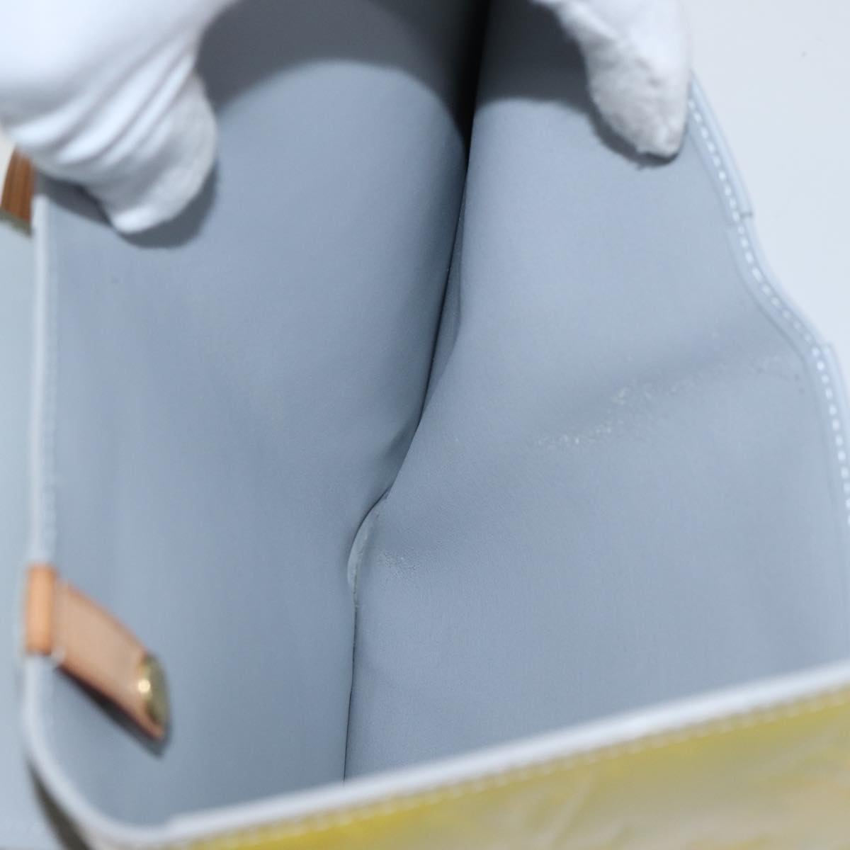 Louis Vuitton Walker Yellow Patent Leather Clutch Bag (Pre-Owned)
