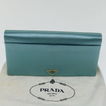 Prada Blue Silk Clutch Bag (Pre-Owned)