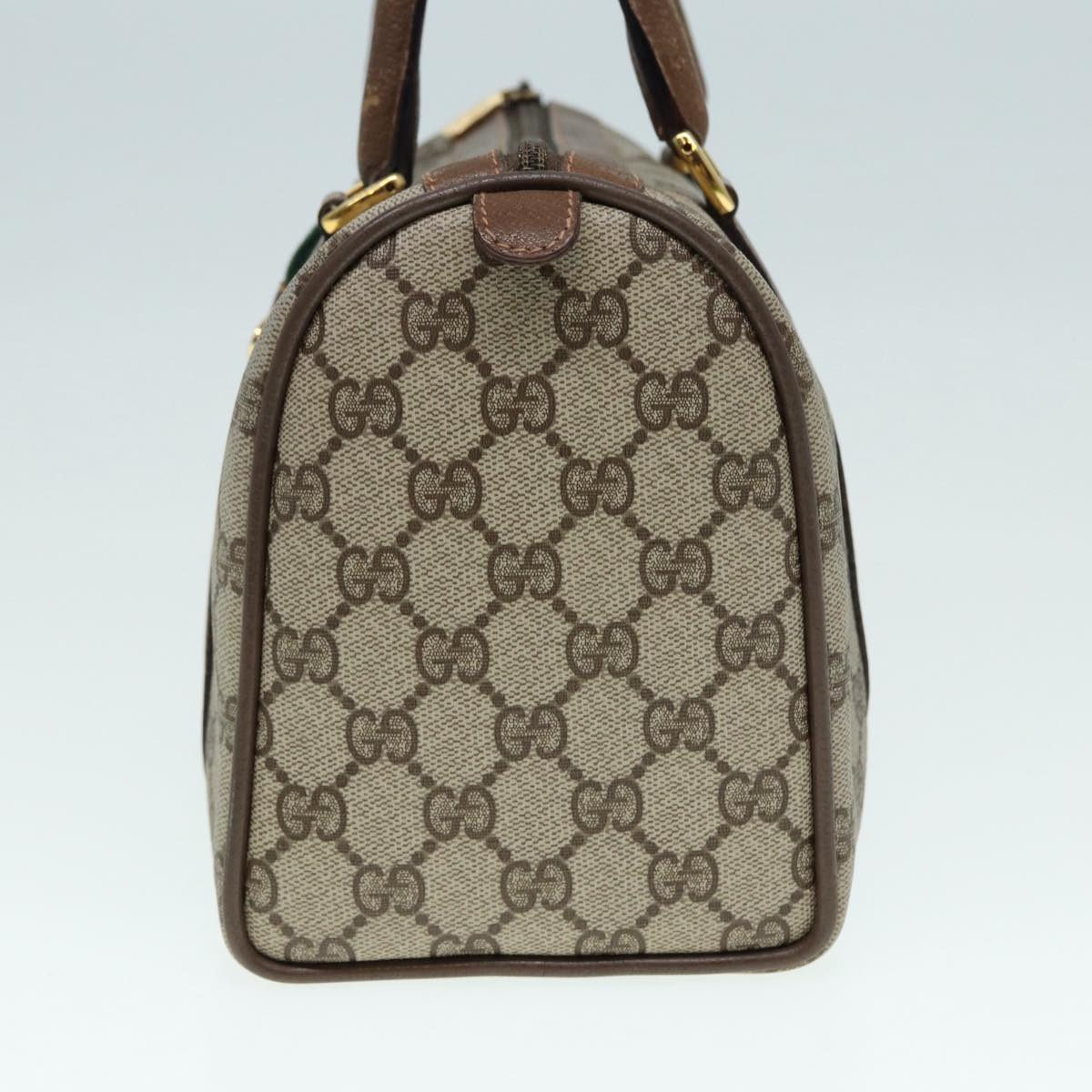 Gucci Boston Beige Canvas Travel Bag (Pre-Owned)