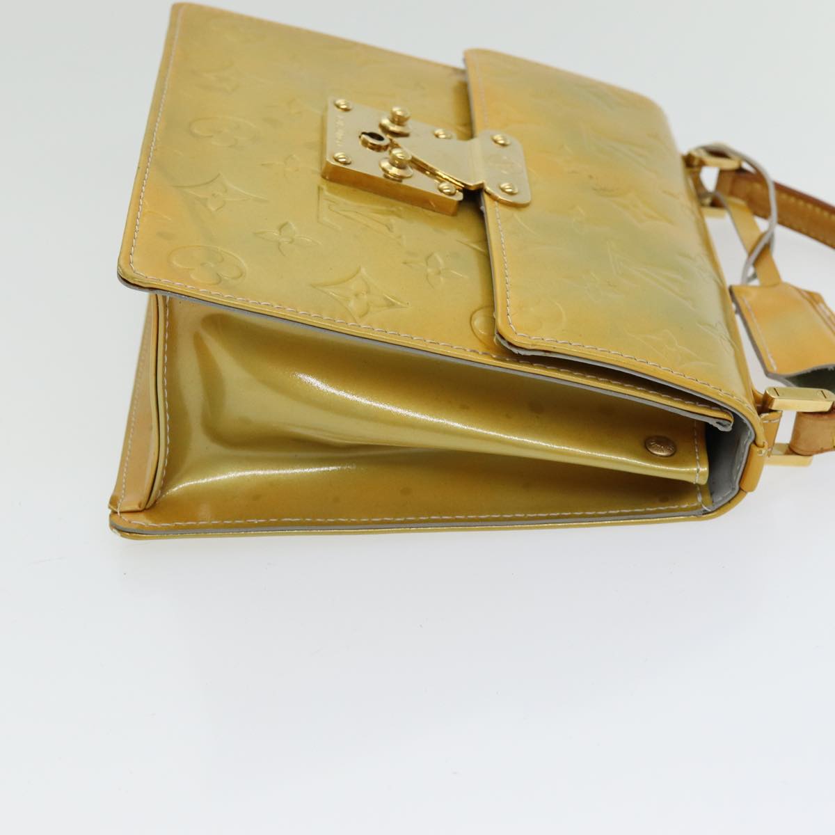 Louis Vuitton Spring Street Yellow Patent Leather Handbag (Pre-Owned)