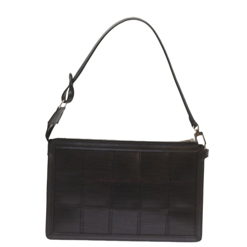 Louis Vuitton Delmonico Black Leather Clutch Bag (Pre-Owned)