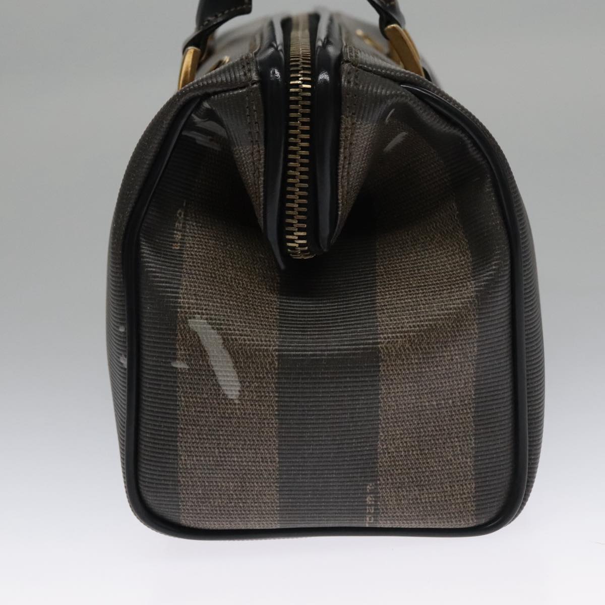 Fendi Pequin Brown Canvas Handbag (Pre-Owned)