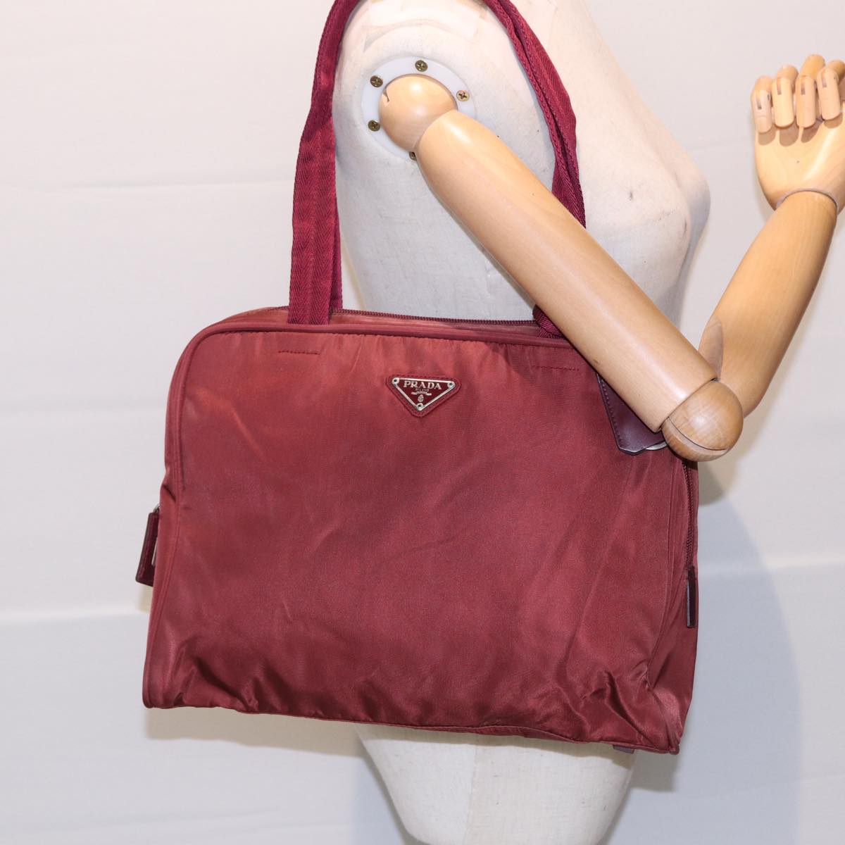 Prada Tessuto Red Synthetic Tote Bag (Pre-Owned)