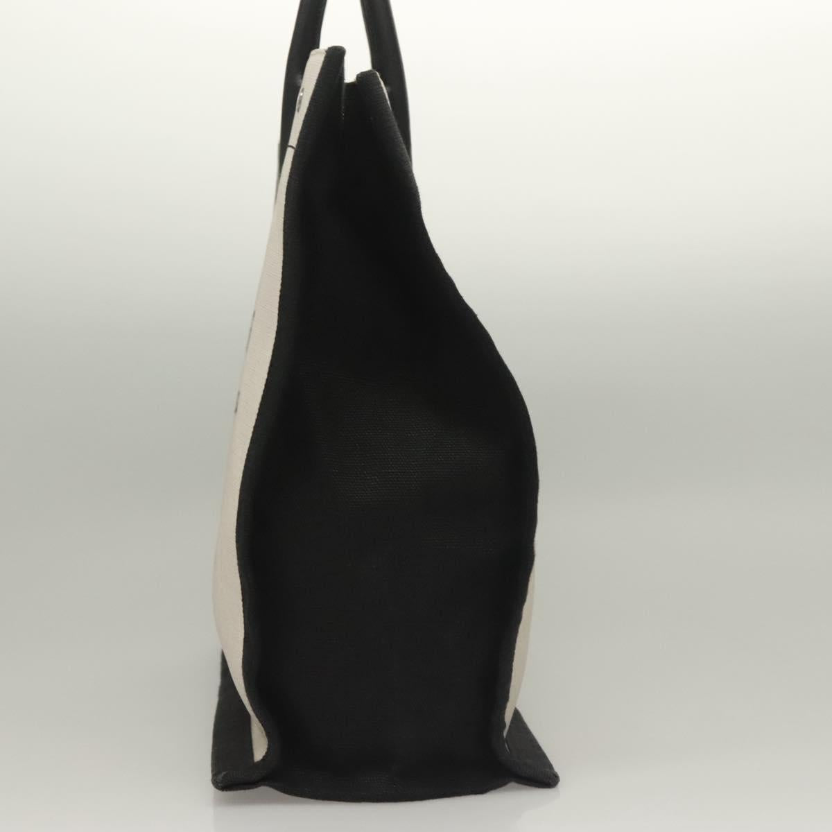Saint Laurent Rive Gauche White Canvas, Leather Handbag (Pre-Owned)